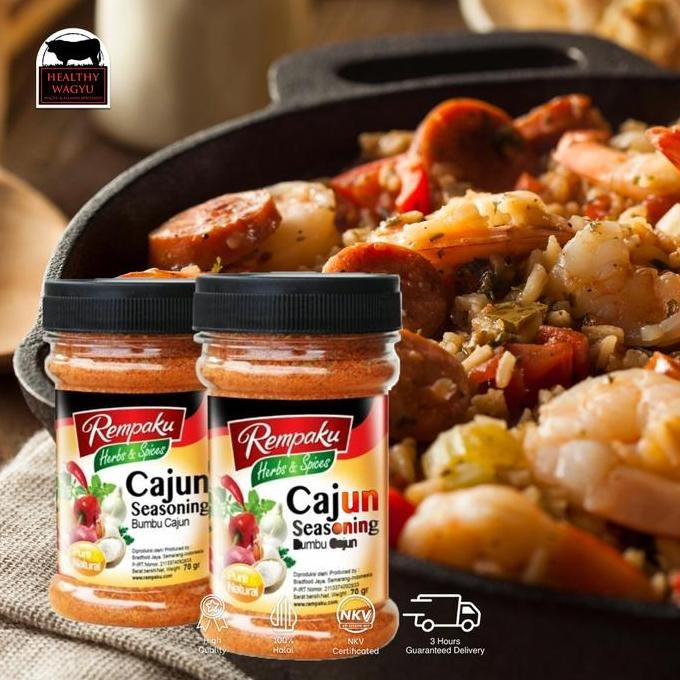 

Diskon! Cajun Seasoning 70Gr Rempaku Bumbu Masakan Cajun Pedas Gurih