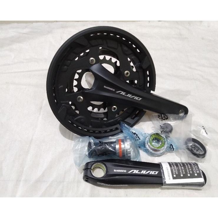Chainweel Shimano Alivio Hollowtech 2 Crank Set Shimano Alivio Ht2 Ht 2