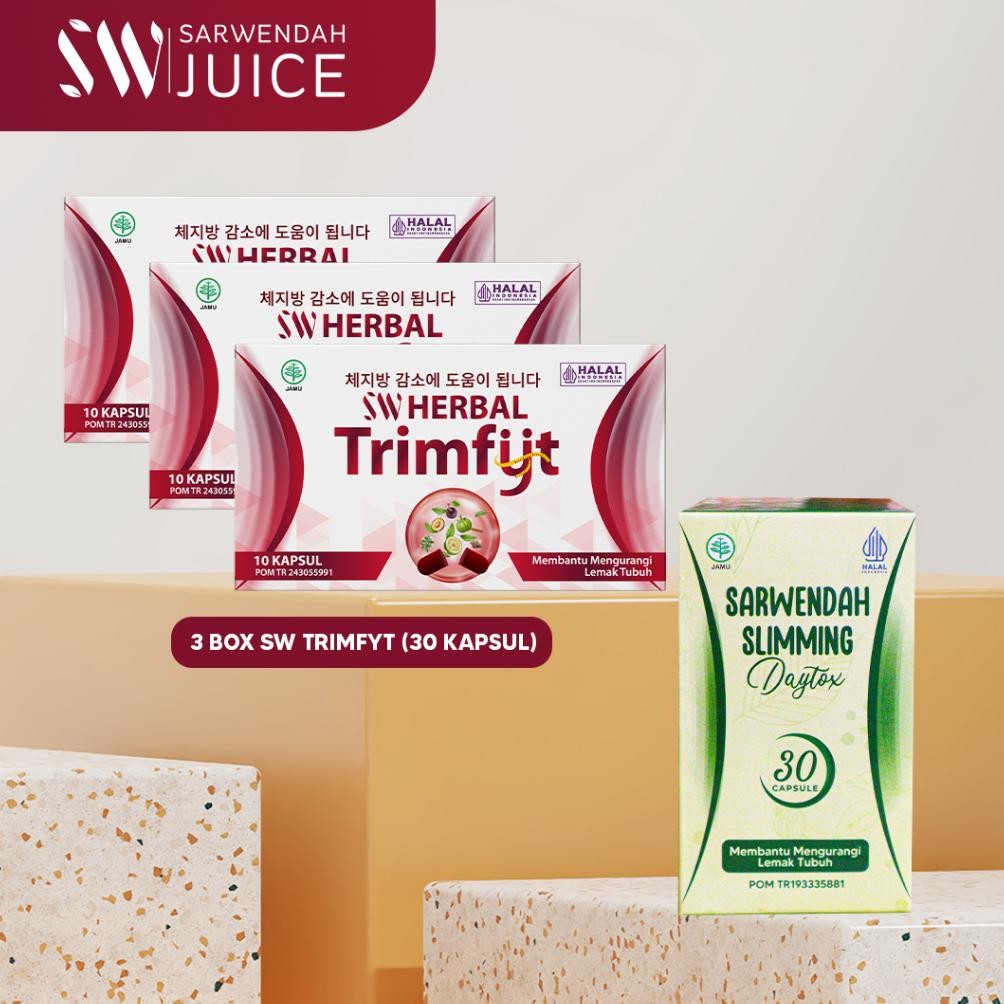 Sarwendah Juice Bundle Diet Isi 2 Sw Trimfyt Strong 30 & Sarwendah Slimming Daytox 30 - 2 pcs aSt