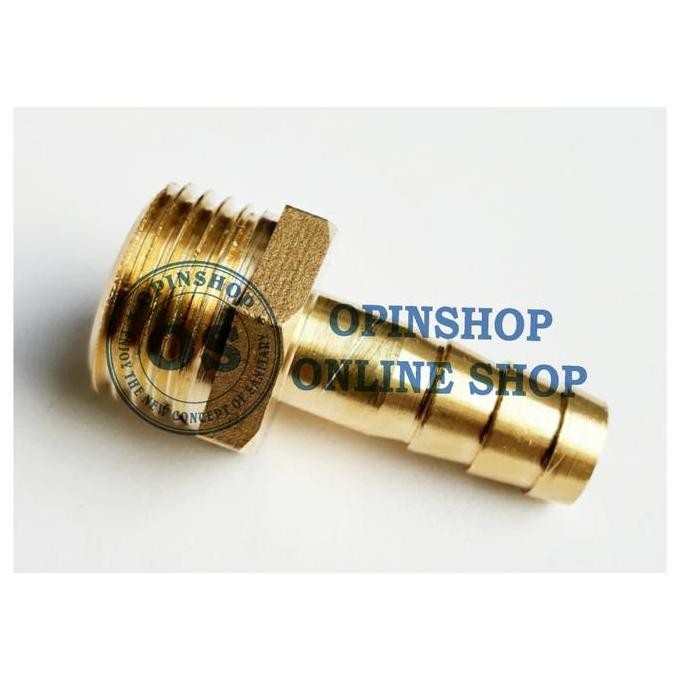 Nepel Selang Gas Drat Luar 0.5 Inci M Cocok Buat Water Heater Gas Premium