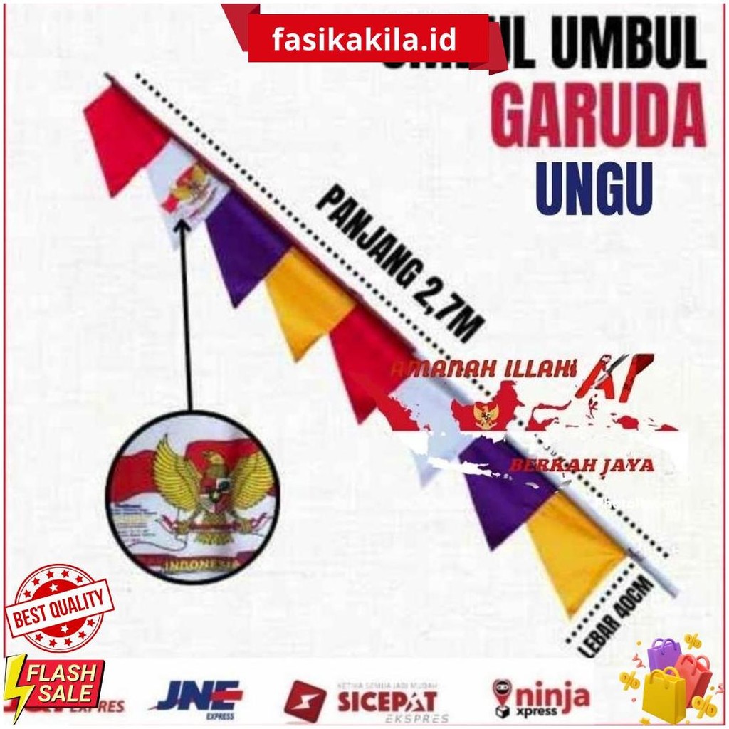 1 Kodi Umbul Umbul Garuda  Bendera 17 Agustus Siap Kirim