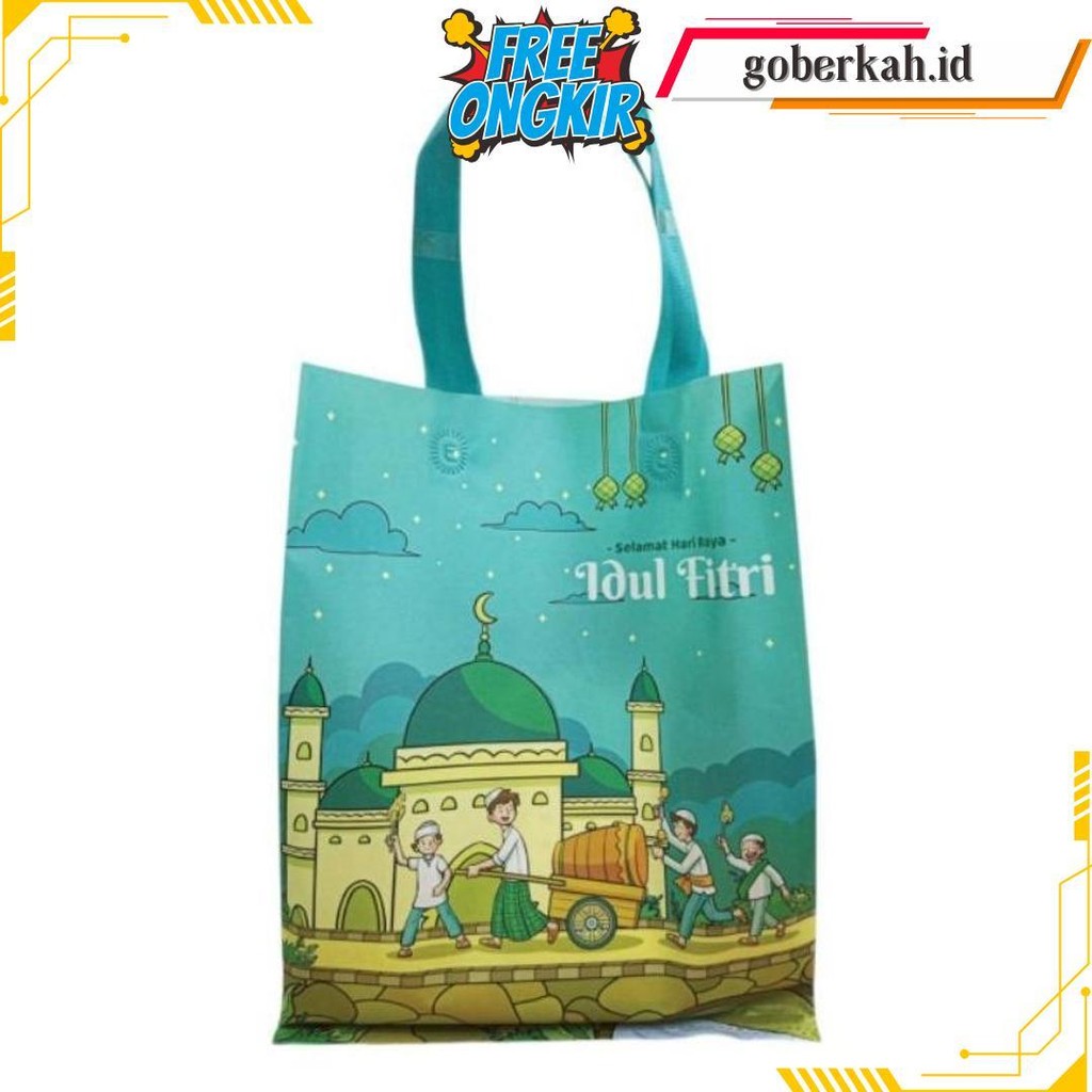 

Tas Souvenir Lebaran / Goodie Bag Idul Fitri / Tas Hampers Laminasi M Bisa Cod