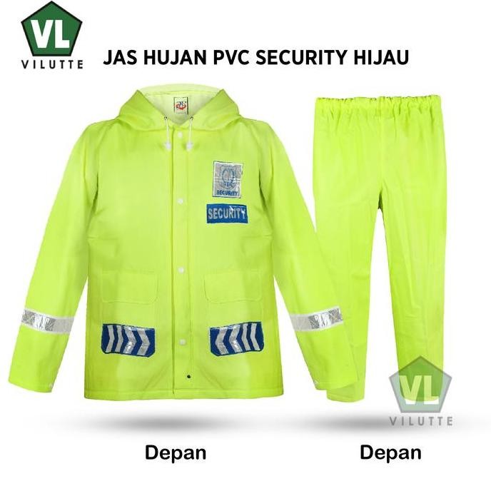 ORI - JAS HUJAN SECURITY SATPAM PVC KARET TEBAL PREMIUM ANTI REMBES
