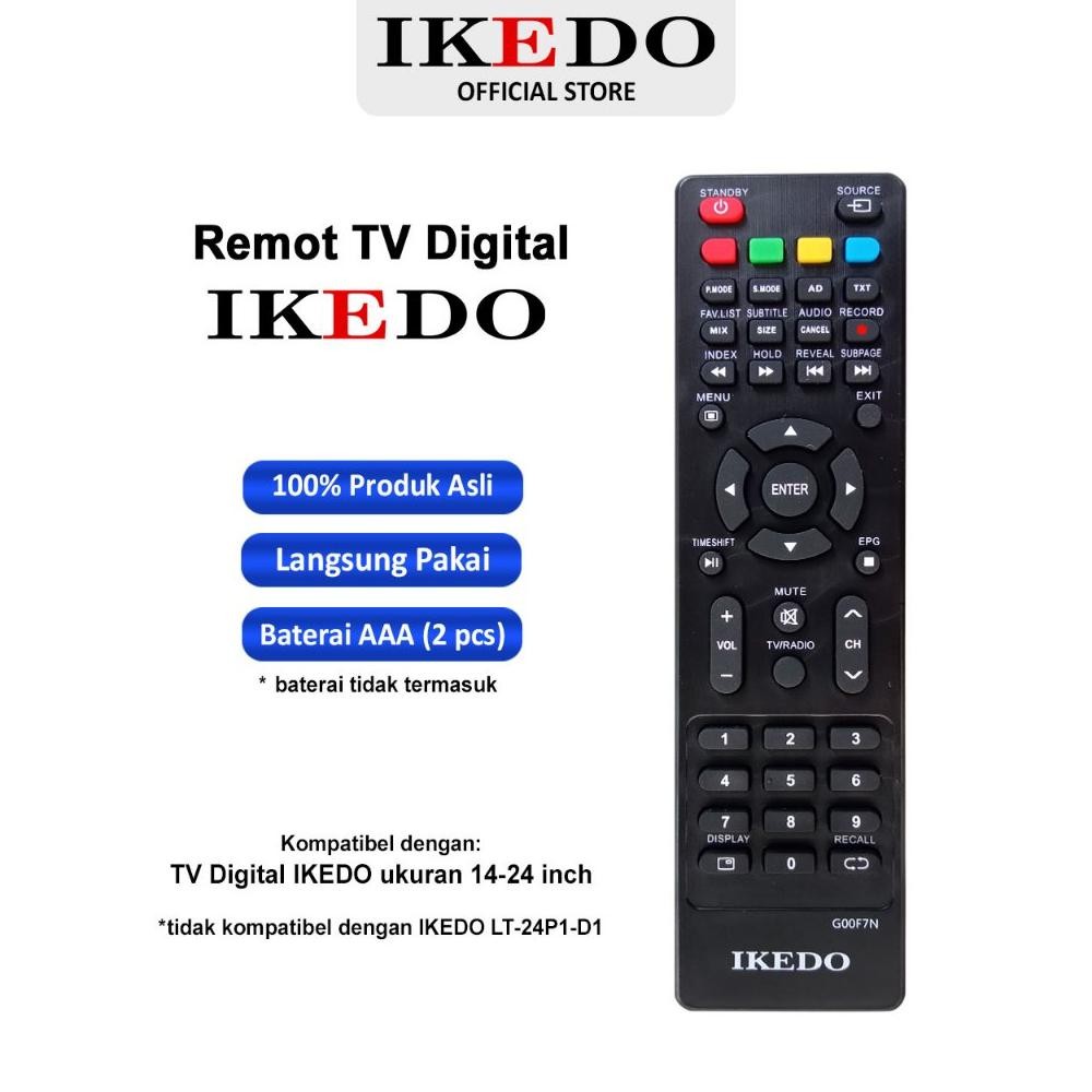RAKSA Remote TV Digital Merk IKEDO 14-24 INCH