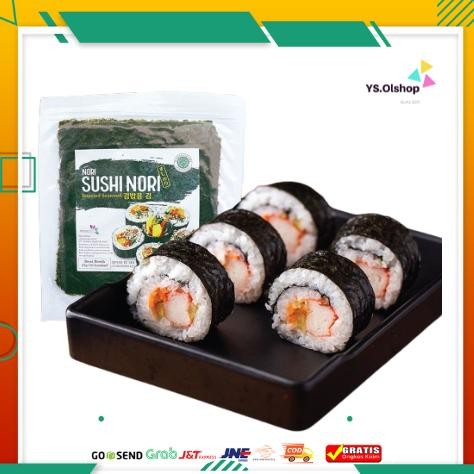 

Ready Java Sushi Nori isi 20 & 50 Lembar HALAL Seaweed Rumput Laut Sushi Untuk Kimbab/ Gimbab aSt