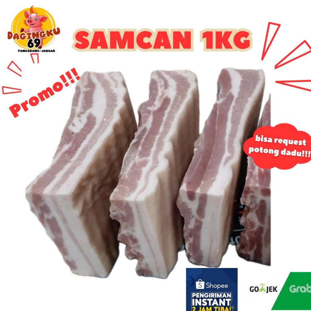 

Daging Babi Samcan Pork Belly 1kg Samcan Lapis aSt