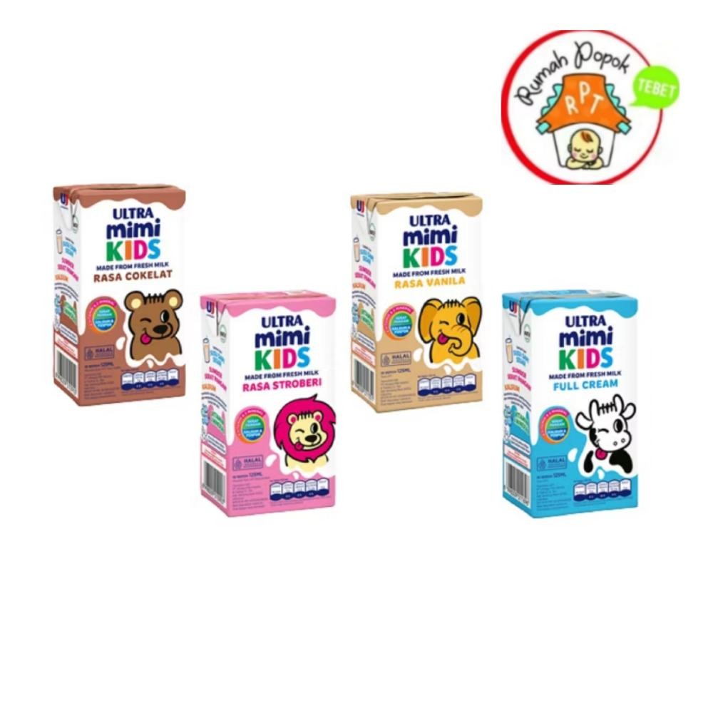 

Ultra Mimi Coklat, Strawberry, Vanila, Full Cream 125ml dus aSt