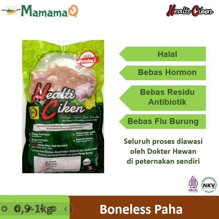 

HealTI CIKEN Healthy Chicken Ayam Sehat Probiotik Boneless Paha Fillet Halal 0,9-1 kg aSt