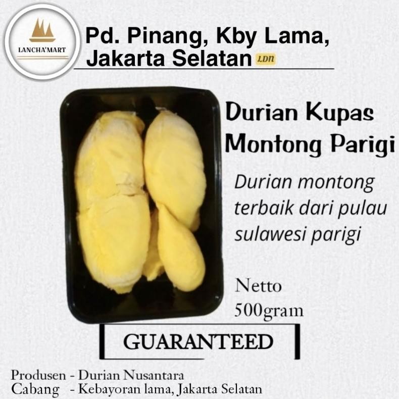 

Durian Monthong Premium / Durian Bali Grade A+ / Durian Montong Parigi Kemasan 500Gram Tebal Daging Biji Kecil aSt