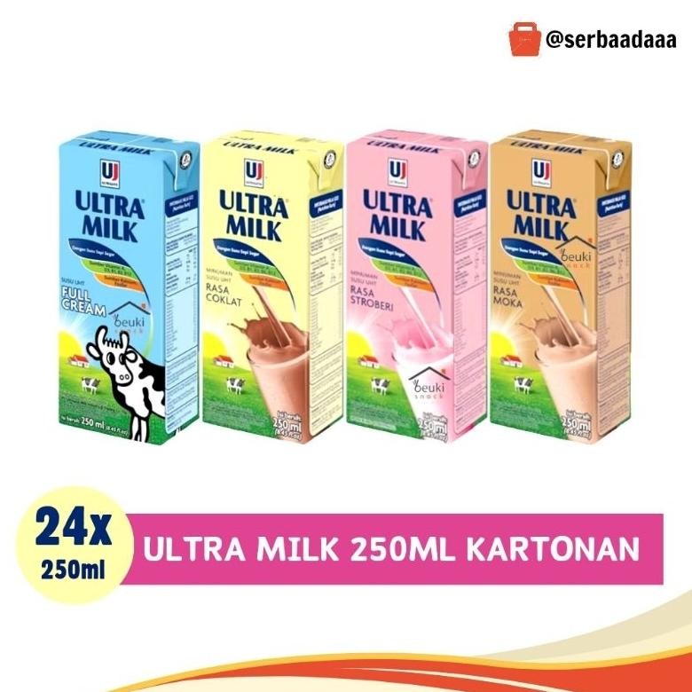 

Ultra Milk 250 ML 1Dus Isi 24 Pcs aSt