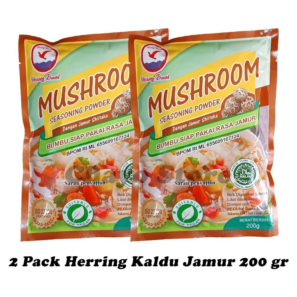 

Kaldu Jamur Herring 200 gr x 2 Pack / Penyedap Rasa Jamur Shitake 200 aSt