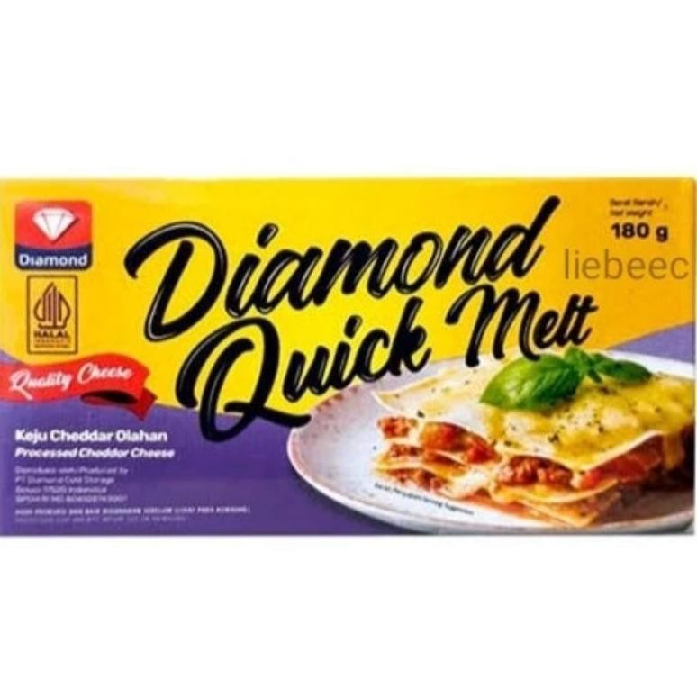 

Diamond Quick Melt Cheese Keju Cheddar 180gr / 180 Gr aSt