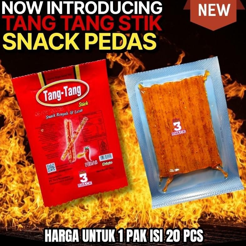 

1 PAK SNACK CEMILAN PEDAS TANG TANG ISI 20 aSt