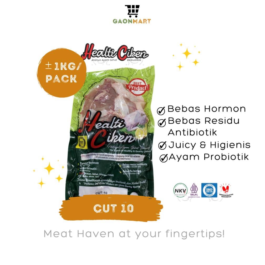 

HealTI CiKEN Healthy Chicken Ayam Sehat Probiotik - Ayam Potong 10 Bagian (Cut 10) 1kg aSt