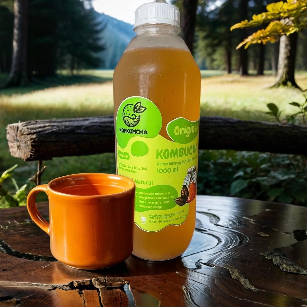 

KOMKOMCHA Kombucha 1L - Original - Minuman Sehat Fermentasi Alami aSt