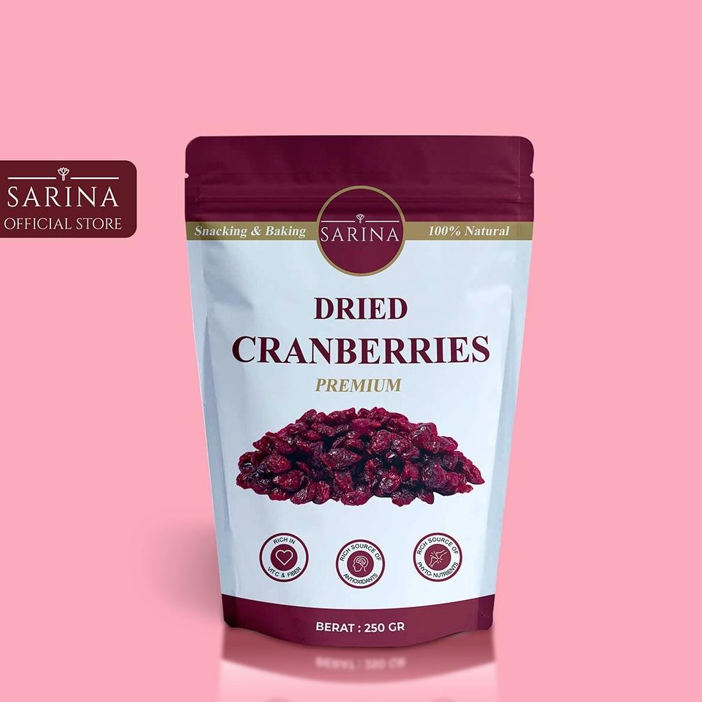 

Dried Cranberry Natural 100% Cranberry Kering Premium aSt