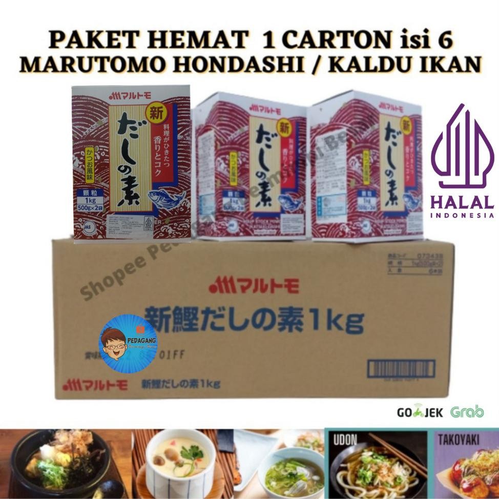 

Marutomo Hondashi Paket Hemat 1 Carton Isi 6 Kaldu Ikan