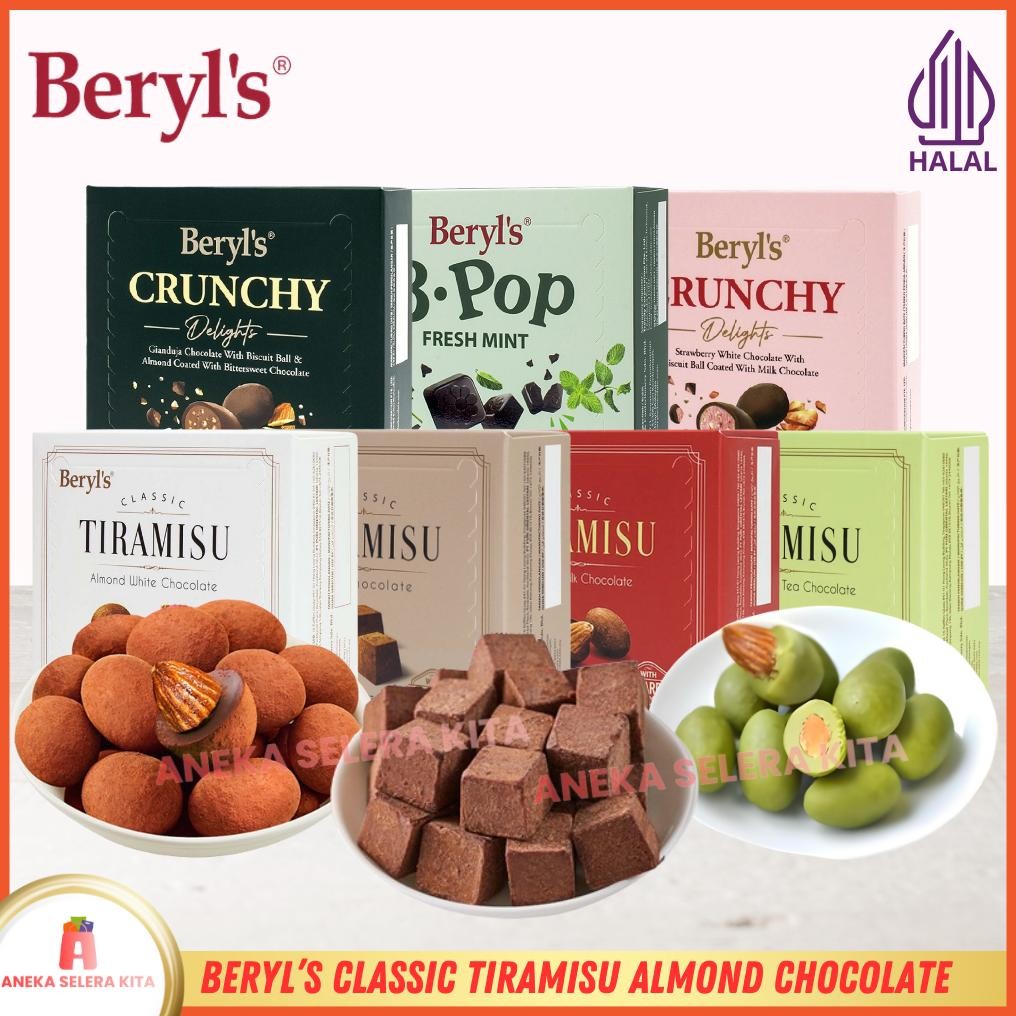 

Beryls Classic Tiramisu Almond Milk Chocolate & Green Tea Chocolate 65gr aSt