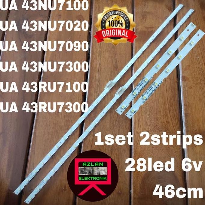 TERLARIS - BACKLIGHT LED TV SAMSUNG UA 43NU7100 43NU7300 RU7100 28LED 6V 46CM