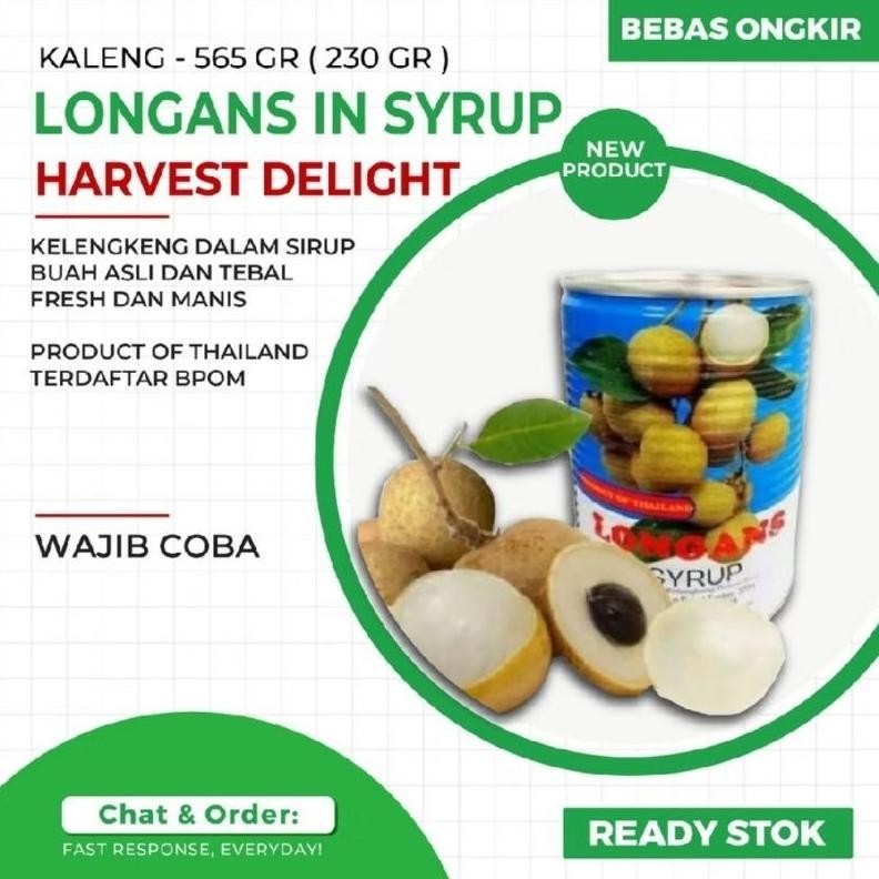 

Harvest Delight Longans 567gr/Lengkeng Kaleng/Longan Kaleng aSt