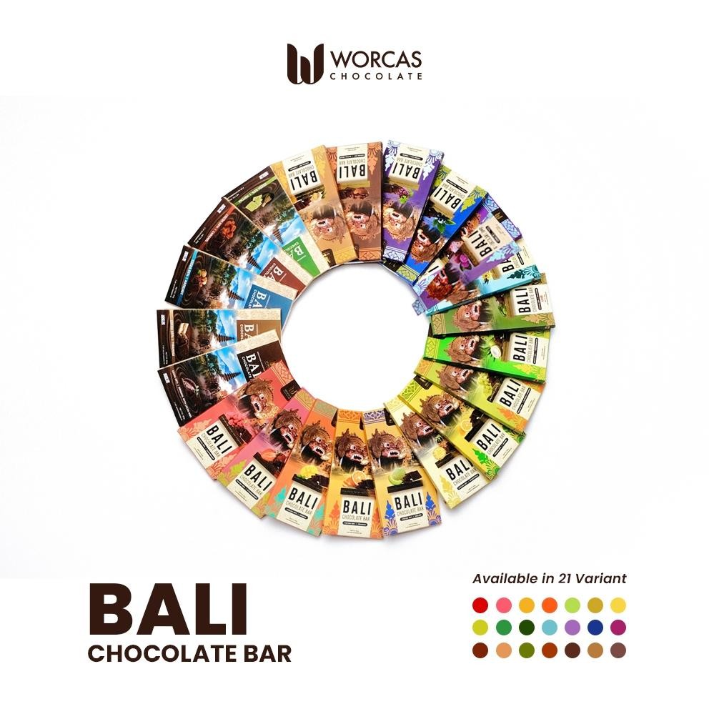 

Worcas Chocolate Flavoured Bali Chocolate Bar 90g - Cokelat Aneka Rasa aSt