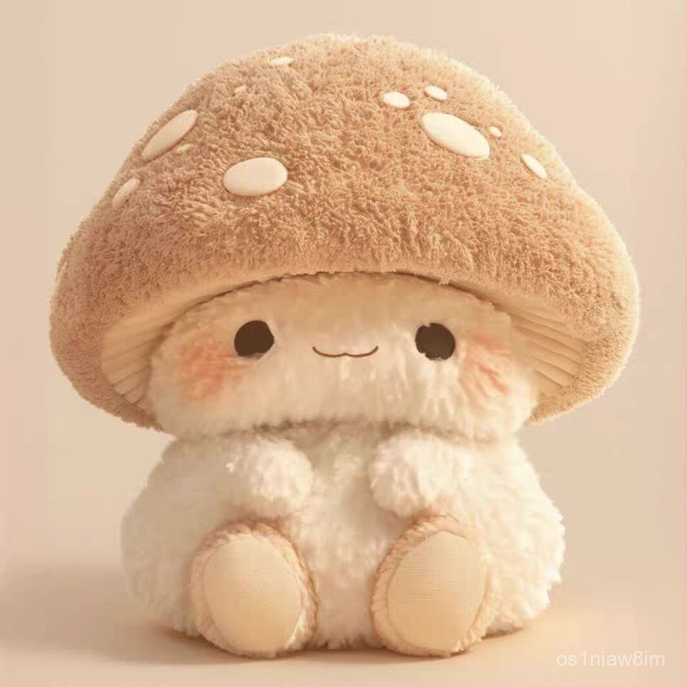 Boneka Plush Jamur Shiitake Boneka Nyaman Boneka Plush Lucu