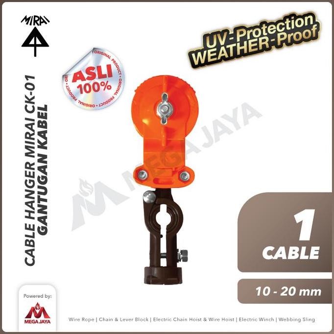 Siap Kirim Mirai Cable Hanger CK-01 Gantungan Kabel Carrier Roller Sling 10-20mm