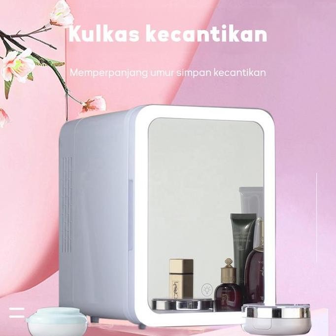 Sale Skincare Mini Fridge Kulkas Kosmetik Mini Mirror Led