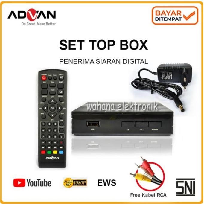 ADVAN DIGIPRO STB DV3T2 Set Top Box Tv digital Youtube 1080p Receiver
