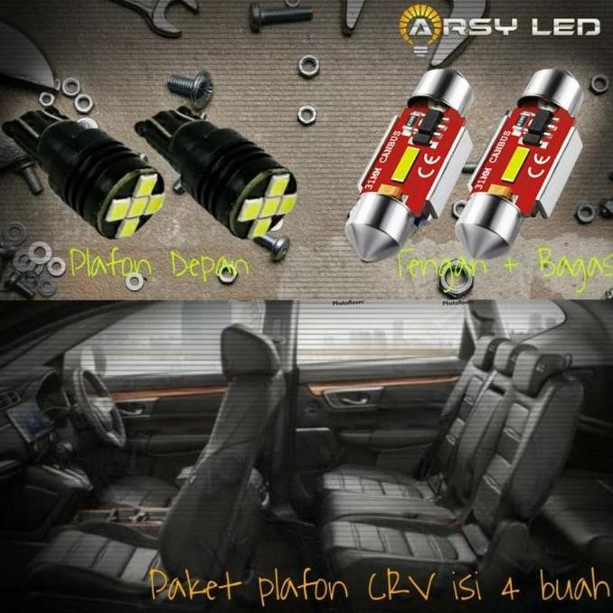 Promo Arsy Led Lampu Plafon Kabin Mobil Crv Cr-V Isi 4 Gen5 Super Terang