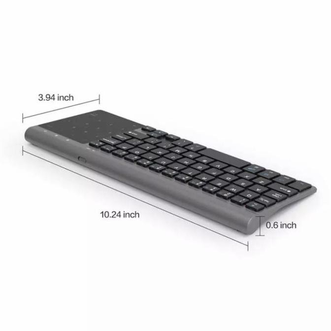 Sale 2.4Ghz Wireless Mini Keyboard Touchpad Tombol Angka X136 Not Logitech