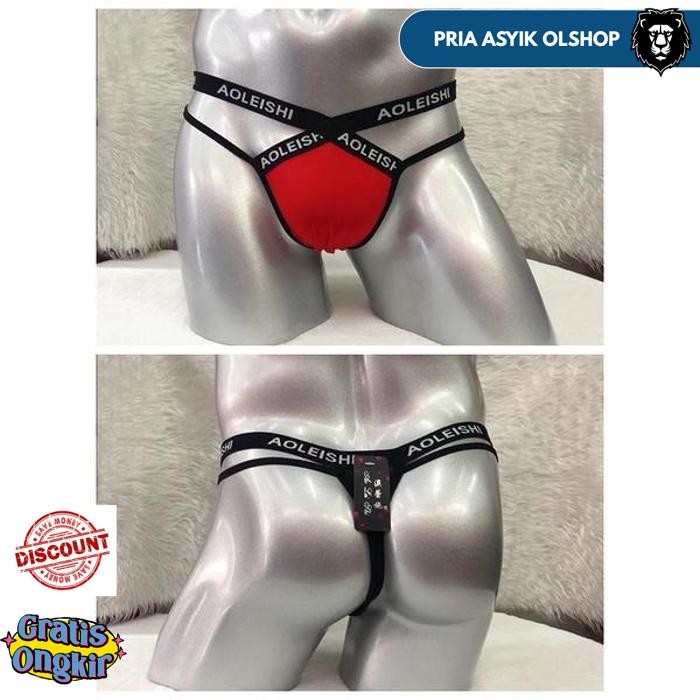 CELANA DALAM PRIA LOW WAIST JARING SILANG BERBENTUK G STRING PRIA MEN'S T-BACK THONGS Y060 BY PRIA A