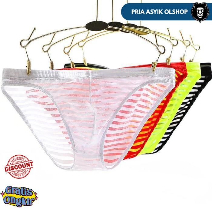 CELANA DALAM PRIA TRANSPARAN G STRING LOW WAIST CELANA PRIA CELANA DALAM BERNAPAS HALUS Y038 BY PRIA