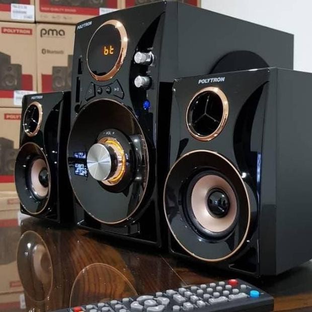 Salon Aktif Polytron Speaker Bluetooth Usb Remote Extra Bass Original