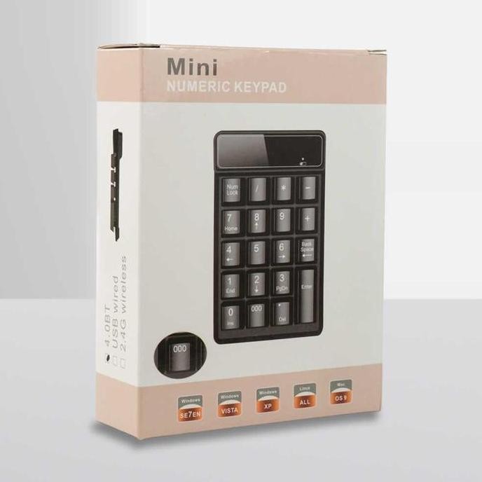 Grosir Etmakit Numeric Keypad Numpad Bluetooth - 119477 Hitam Murah