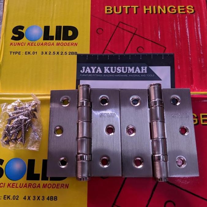 Engsel Solid 3 inch / Engsel Pintu / Jendela BARU