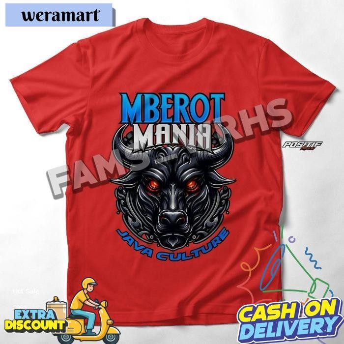 | Baju Kaos Mberot Mania Pia Wanita Distro Bantengan Malangan Wisanggeni Promo
