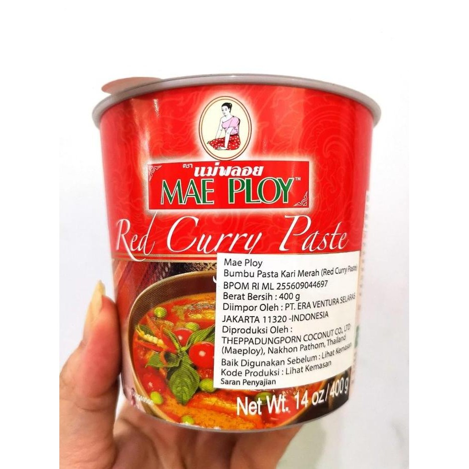 

DISKON! MAE PLOY RED CURRY PASTE 400GR BUMBU KARI THAILAND ASLI HALAL