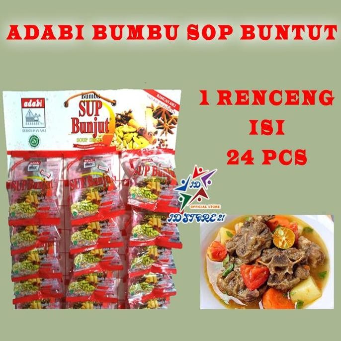 

DISKON! 24 PCS BUMBU ADABI SOP BUNTUT - PAKET BUMBU SOP BUNTUT DAN DAGING PRAKTIS