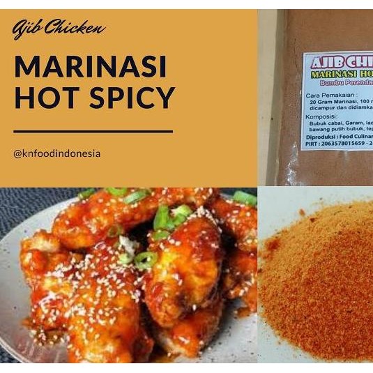 

DISKON! BUMBU PERENDAMAN MARINASI AYAM FRIED CHICKEN HOT SPICY 1 KG - BUMBU MARINASI PEDAS