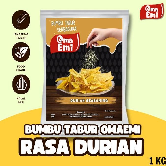 

DISKON! BUMBU TABUR DURIAN 1KG SEASONING SNACK & MAKANAN RINGAN HALAL FOOD GRADE