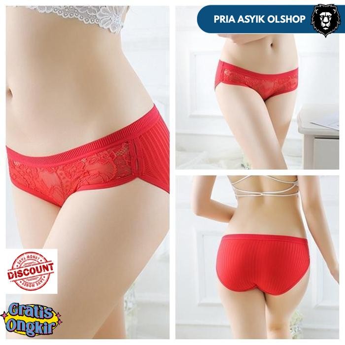 CELANA DALAM LOW WAISTD CD WANITA SEXY RENDA LEMBUT C177 BY PRIA ASYIK OLSHOP