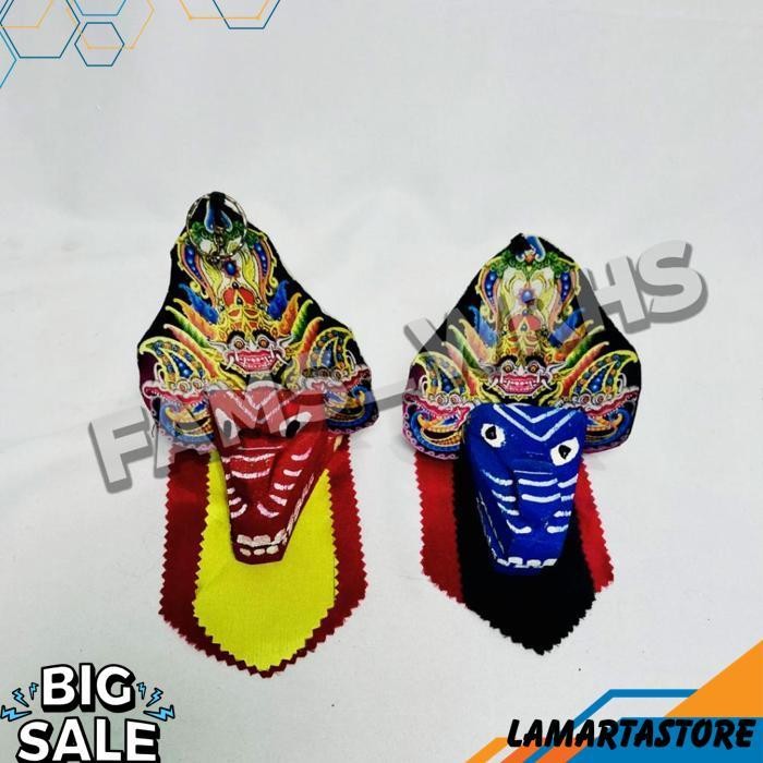 Gantungan Kunci Barongan Bahan Kayu Miniatur Barongan Jawa Timur