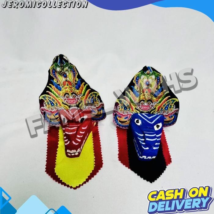 Gantungan Kunci Barongan Bahan Kayu Miniatur Barongan Jawa Timur