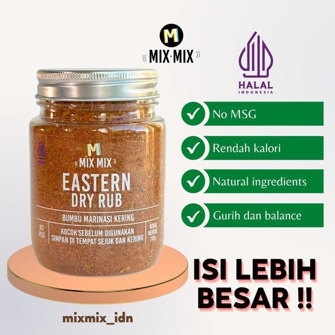 

DISKON! MIXMIX EASTERN DRY RUB 110GR BUMBU MARINASI SERBAGUNA NO MSG HALAL