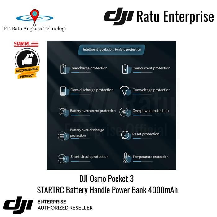 Sv Battery Handle Power Bank Dji Osmo Pocket 3 Charger Baterai Kamera Battery Camera Gimbal Powerban