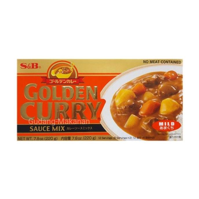 

DISKON! S&B GOLDEN CURRY MILD 220GR BUMBU KARI JEPANG SAUS MIX SIAP MASAK