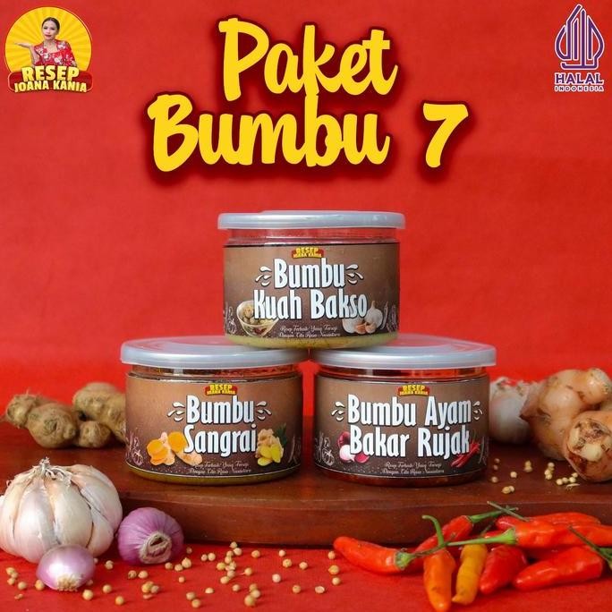 

DISKON! PAKET HEMAT 7 BUMBU RESEPJOANAKANIA - 3 BUMBU INSTAN PRAKTIS HALAL