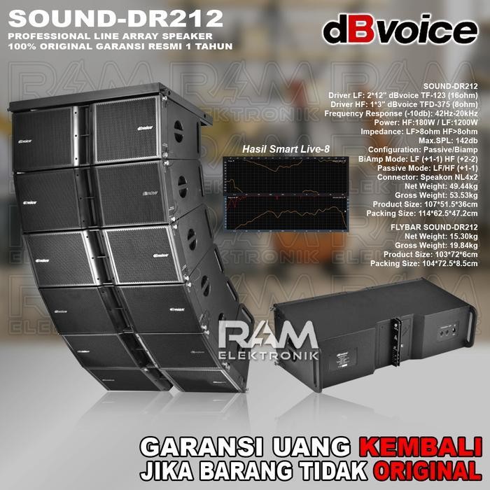 Speaker Pasif 2 x 12 Inch LineArray Line Array DB VOICE DR212 | DR 212 Original Berkualitas Terbaru