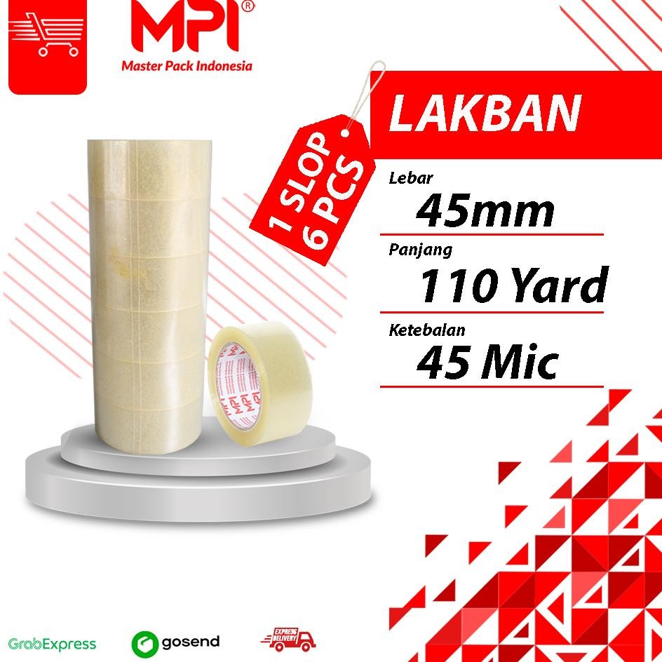 

Lakban Bening Lakban Coklat Mpi 45Mm X 110 Yard 1 Slop Isi 6 Pcs